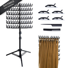 Eastdone Braiding Hair Rack Standing Extension Holder Hanger, 144 Pegs black