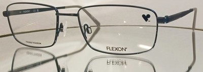 FLEXON FLEXON LARSEN 600 412 Eyeglasses NAVY New Metal 57-18-145 Titanium