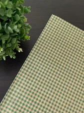 HUNTER GINGHAM on KRAFT Design Tissue Paper Sheet Choose Size & Package Amount