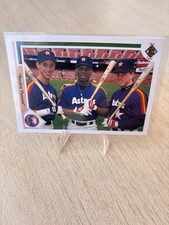 Jeff Bagwell, Luis Gonzalez, Tuffy Rhodes Rookie Card- 1991 Upper Deck #702 RC. rookie card picture