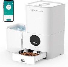 2 in 1 Automatic Cat Feeder and Water Dispenser, 5L Auto Pet Feeder for Dry Food