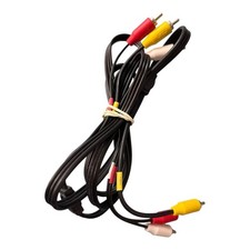 RCA 6ft Red White Yellow Composite Stereo Audio Video AV Cable Cord VCR DVD