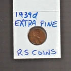 1939D   XF LINCOLN  CENT ~ TOUGH to get HI GRADE **EXTRA FINE** #33X free ship