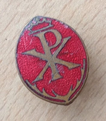 Vintage Emaille römisch-katholisch Geistliche Abzeichen PYC Kommunion Knopfloch Fix