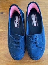 Skechers Slip In Flats, Navy, Size 8