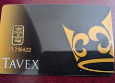 1g Gold Bar Bullion Sealed Card .999 24ct TAVEX Fine Pure Gold
