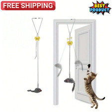 Cat Wind Toy Door Hanging Mouse Cat Toy Interactive Pluse Teaser Toy Indoor Cats