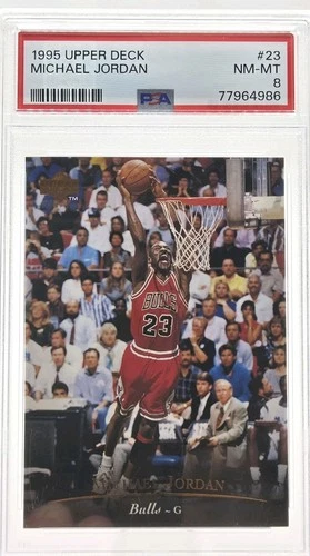 Michael Jordan 1995 Upper Deck Chicago Bulls NBA Basketball Card #23 PSA 8