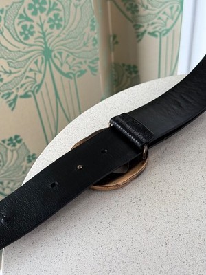 Gucci Tom Ford Era Python Embossed Black Leather Interlocking GG