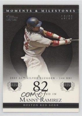 2007 Topps Moments & Milestones Black 18/29 Manny Ramirez #135 19bs