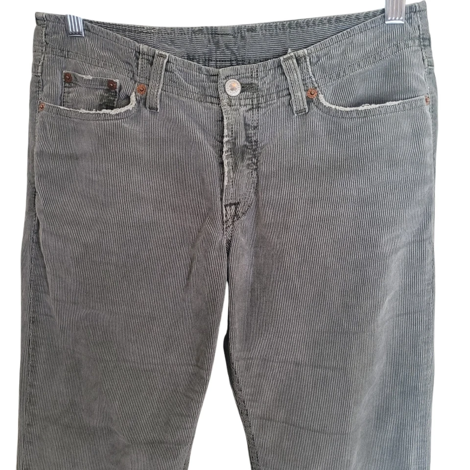 Pantalones acampanados de pana vintage Lucky Brand Y2K para mujer talla 4/27 gris tiro bajo Foto 3 de 4