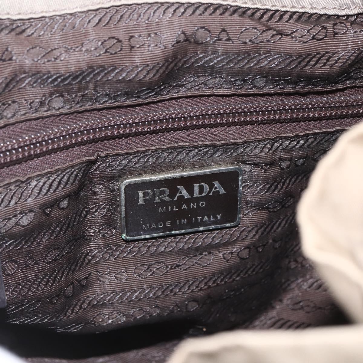 PRADA Backpack Nylon Khaki Silver Auth 163902 thumbnail 18