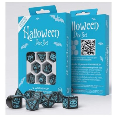 Q-Workshop Halloween 20th Anniversary 7 Piece Dice Set NEW IN STOCK