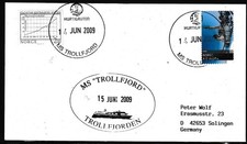 Arctic "NORGE"2009" Cachet,"MS TROLLFJORD",Nordkapp,look Scan !! 3.1-45