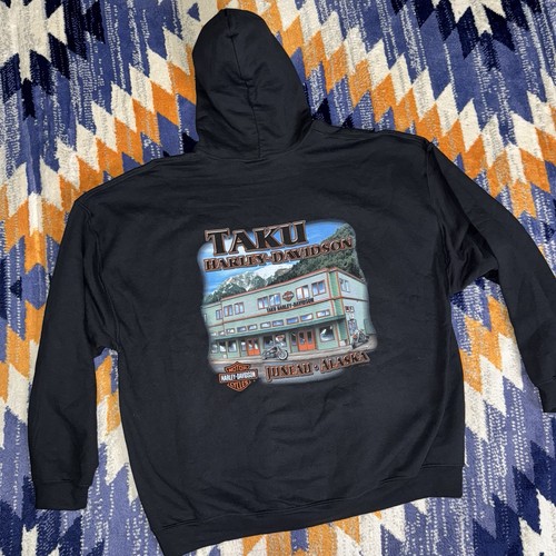 HARLEY DAVIDSON HOODIE HOODED SWEATSHIRT TAKU ALASKA JUNEAU 2XL NEW NWT