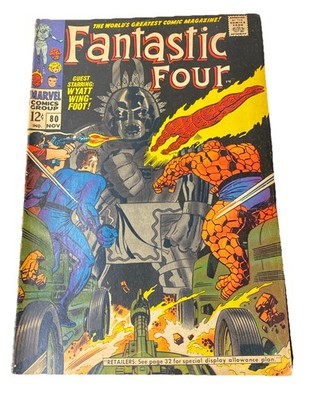 FANTASTIC FOUR #80 (1968) MARVEL Comics Wyatt Wing Foot Thing Human Torch