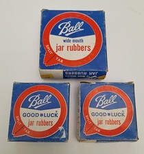 Lot Of 3 Boxes Vintage Canning Jar Rubbers Wide & Reg Mouth