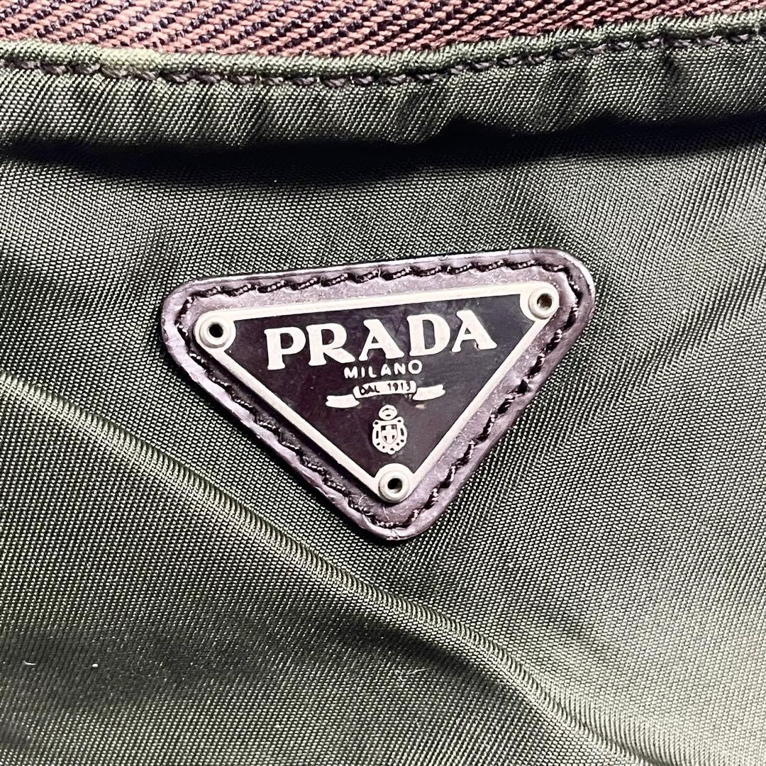 Prada Backpack Triangle Logo Hardware Tessuto Nyl… - image 14