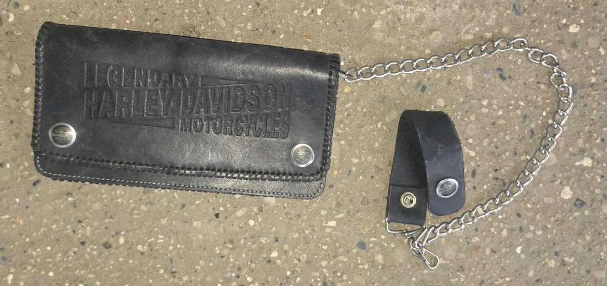 Harley Davidson Vintage Leather Wallet With Chain | eBay