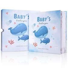 118 Pages Baby Memory Book Milestones Record Scrapbook Album for Boys and Girls