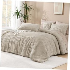 Oatmeal Queen Comforter Set, Lightweight Fluffy Queen 90"x90" 08 - Oatmeal