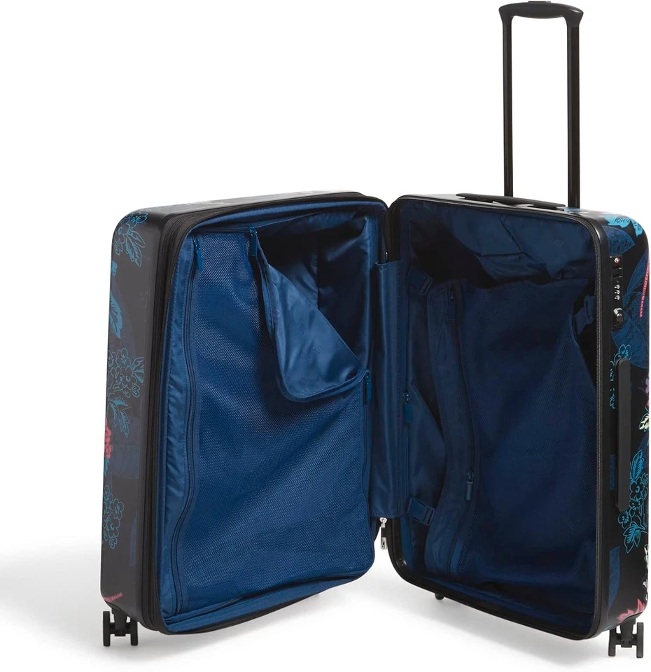 Vera Bradley Women's Hardside Rolling Suitcase Luggage, Rose Foliage, 26" Check - Image 3 of 4