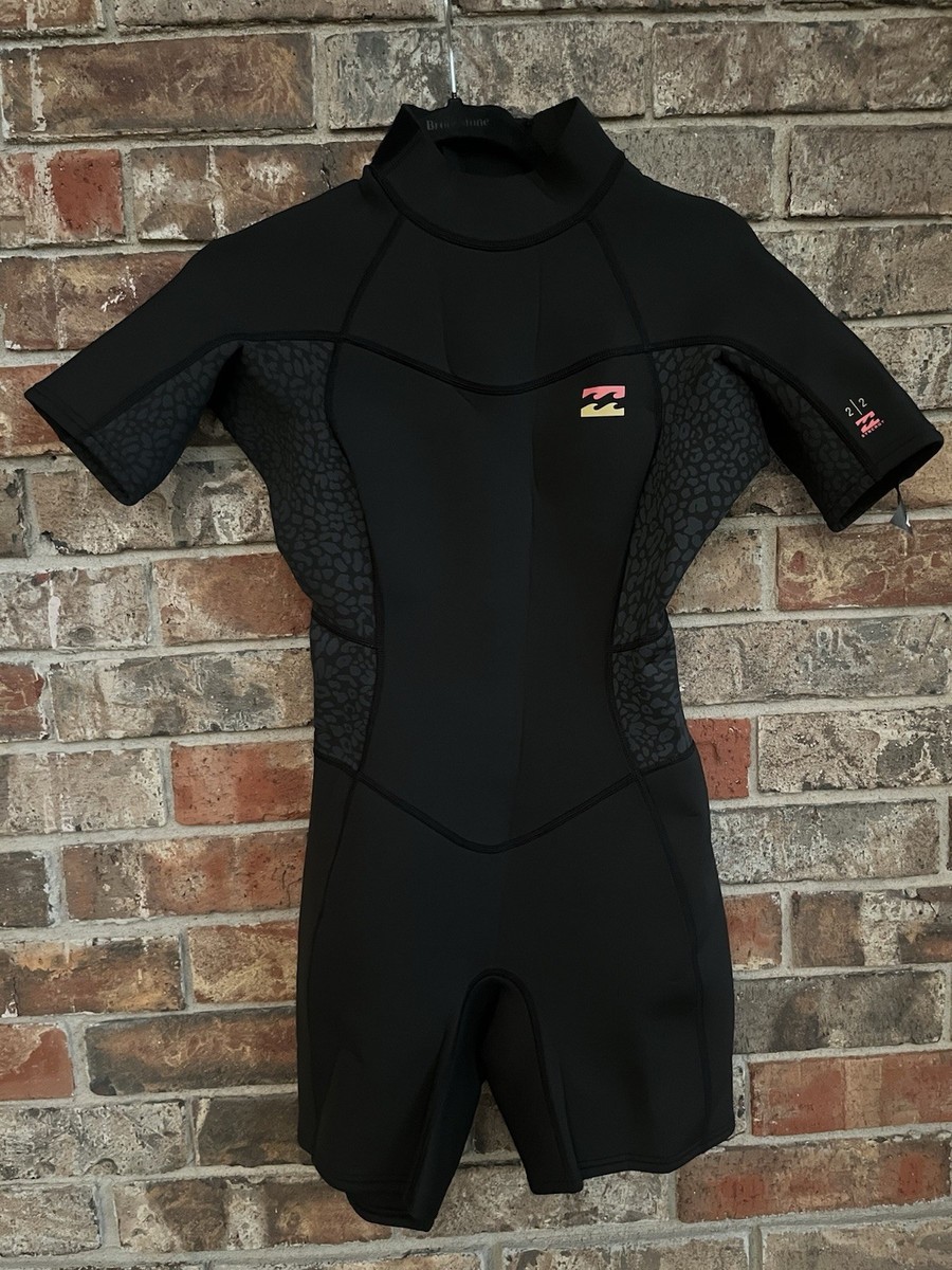 Billabong Women's 2/2mm Hooded Synergy SS Zip Wetsuit Size 4 SM