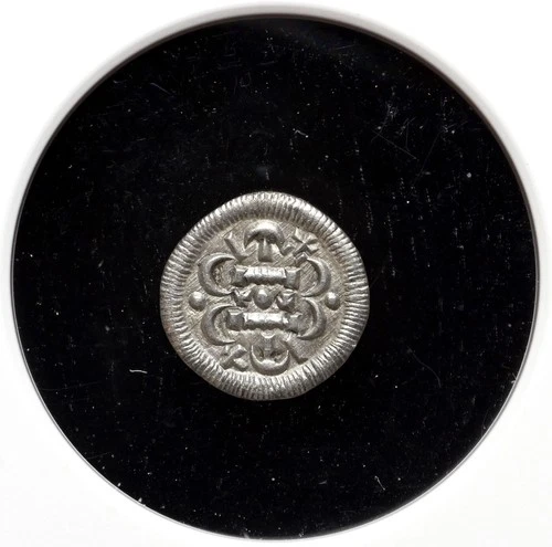 MEDIEVAL HUNGARY. Bela II, 1131-1141. Silver Denar, Cross, NGC AU55