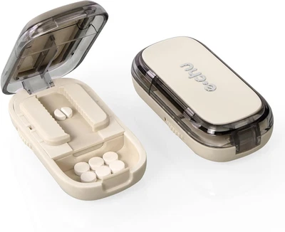 AOGOE Tablettenteiler, Pillenteilerfür Kleine Und Große Tabletten, Tablettenschneider