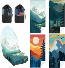 4 Pack Car Seat Towel Covers with Storage Bag 63 X 32 Inch Athletic Running Towe