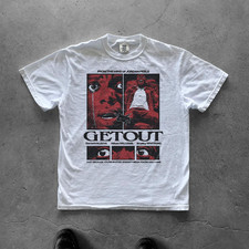 Retro Get Out Movie T-shirt, Horror Film Tee Gift for Woman and Man Oversized