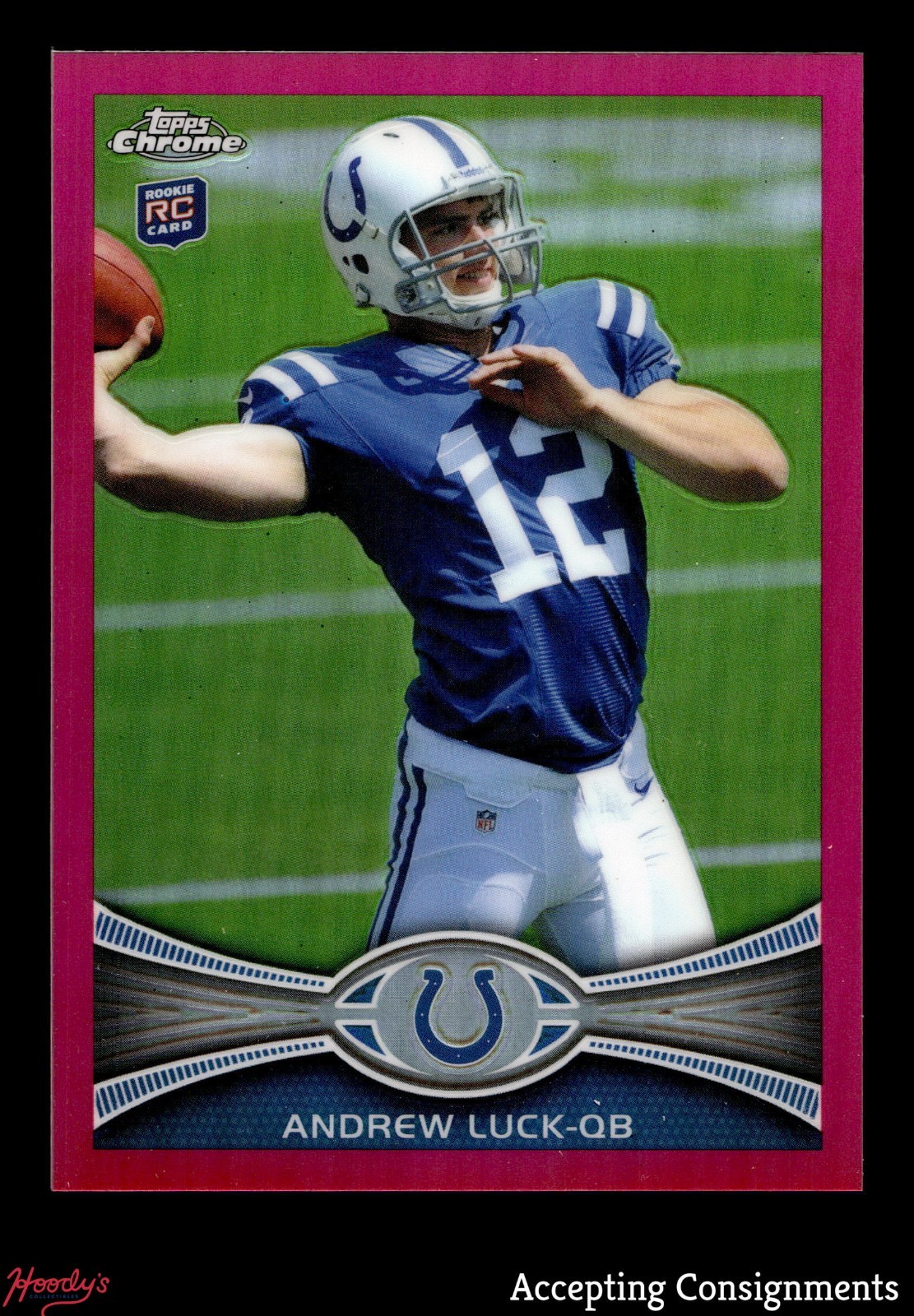 2012 Topps Chrome Pink Refractors #1 Andrew Luck 330/399 ROOKIE RC COLTS