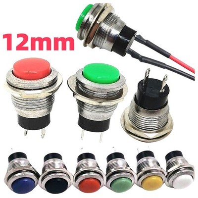 Druck Taster Mit Kabel Knopf Schalter Push Button Switch Hupe Schwarz Weiß Rot