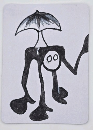 ACEO OoaK by Art_Observer "Little Guy" Cryptid Monster Fantasy Sci-Fi Creature 