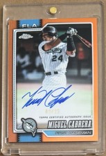 Miguel Cabrera Auto /25 2026 Topps Chrome Legends Orange Autograph Card