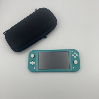 Nintendo Switch Lite Turquoise Console With Carrying Case Tested And Working