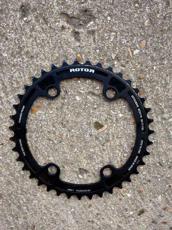 Rotor 39t Round Aero Chainring 110BCD Spider Mounted 11/12 Speed Shimano