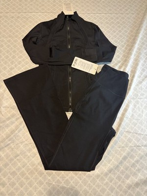 LULULEMON Women s Define Jacket Luon & Nulu Flared Leggings Set Size 4 Black