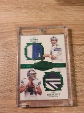 2016 Panini Flawless Dak Prescott Tony Romo Rookie Game Used Dual Logo Patch /5