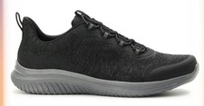 Athletic Works Women's Memory Foam Comfort Lace Up Sneakers Black Gray Knit
