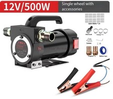 Pompa Trasferimento Carburante Diesel 12V/24V/220V Autoadescante Distributore Carburante Pompa Olio