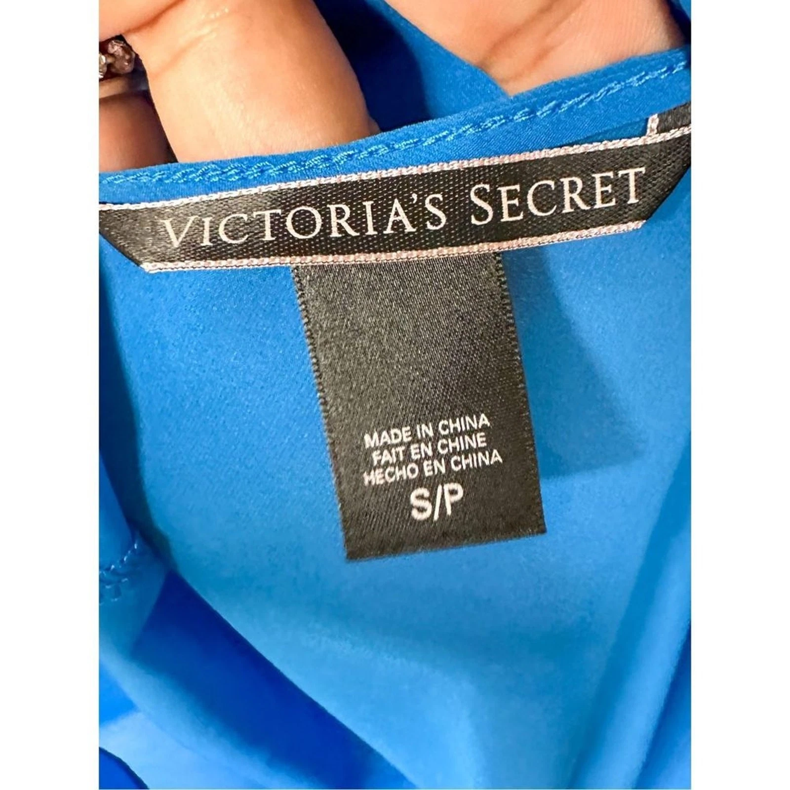 UNDERCOVER Abito donna Victoria's Secret trasparente regolabile slip blu verde piccolo