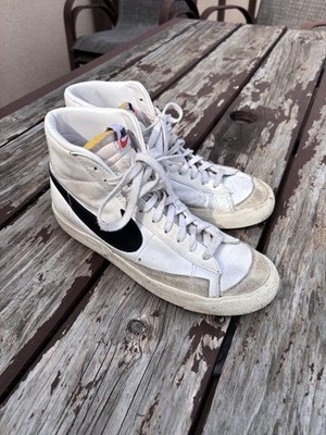 Nike Blazer Mid 77 Vintage White Black Men's Size 9 CZ1055 High Top Sneaker