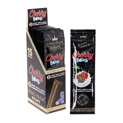 King Palm Flavors Wrap with Flavored Filter Tip - Cherry Bomb (2pk 15ct...