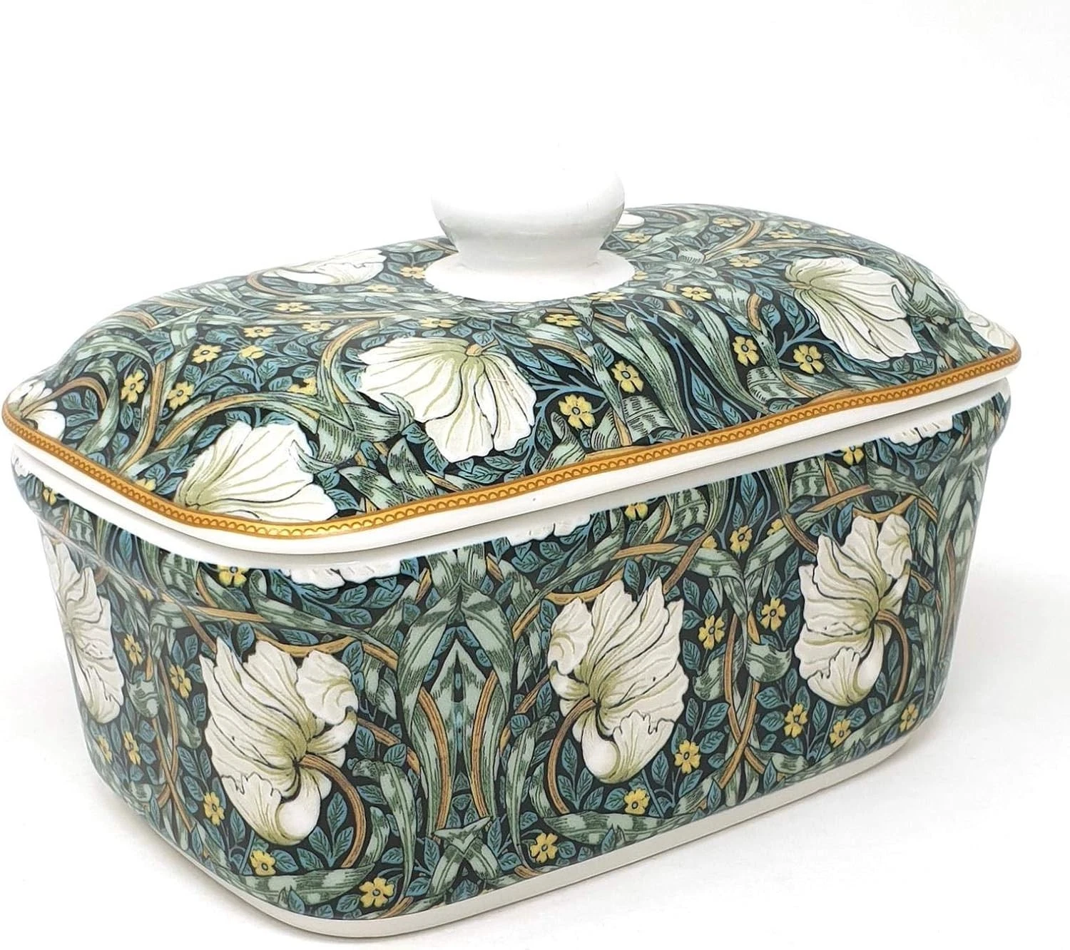 William Morris' Pimpernel Design - Fine China Butter Dish with Lid
Opens in a new window or tab