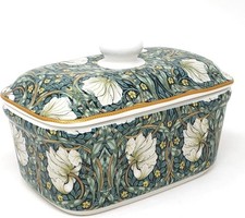 William Morris' Pimpernel Design - Fine China Butter Dish with Lid