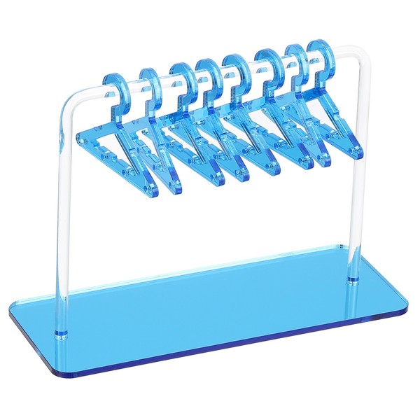 Ohrringhalter 8 KleiderbüGel,Acryl-Ohrring-Organizer-StäNder,Blau-image