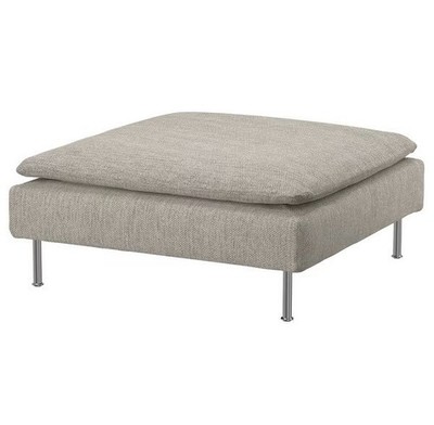 Ikea SODERHAMN Cover for ottoman, Viarp beige/brown 404.545.03 New