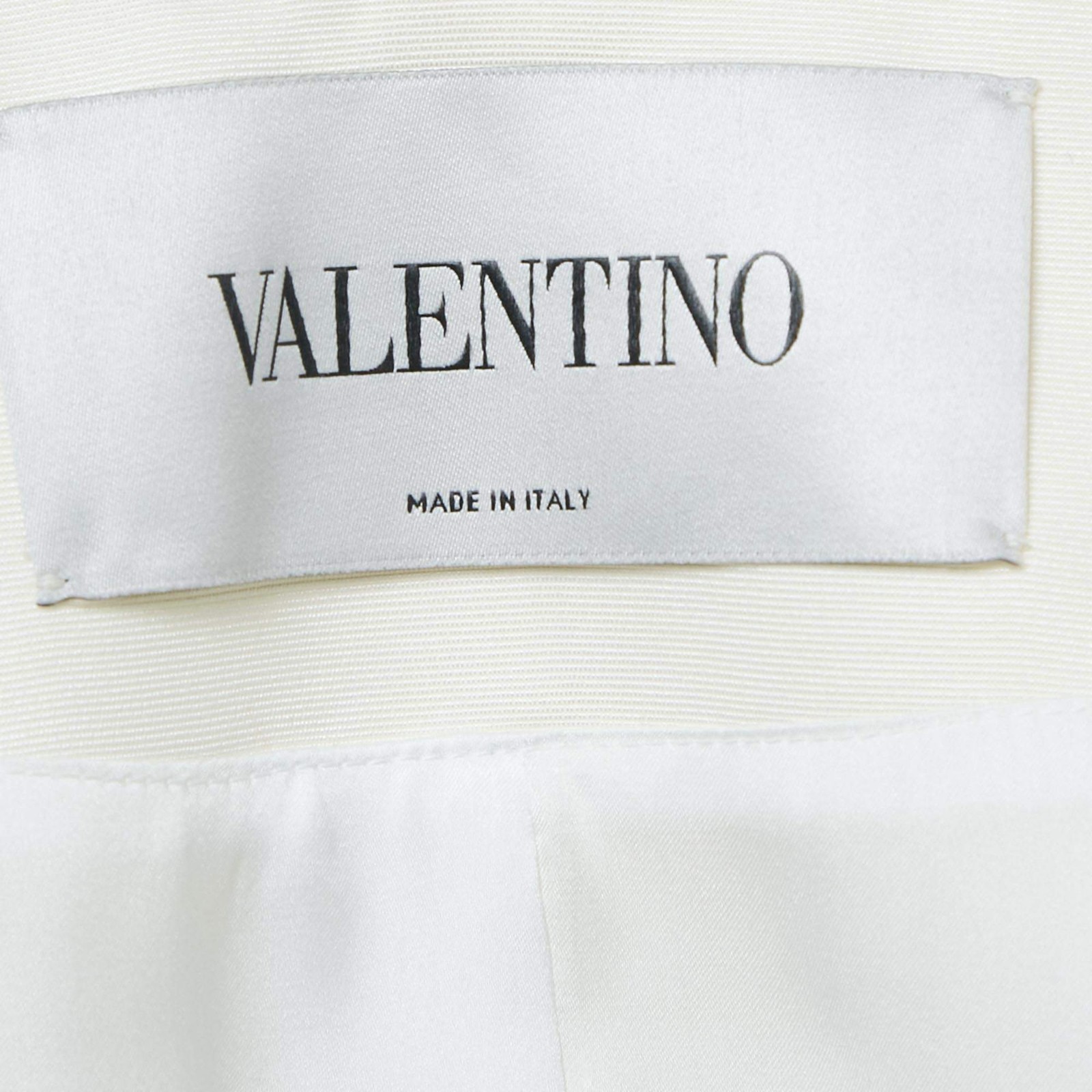 Valentino OffWhite Cotton CrossOver Jacket M thumbnail 4