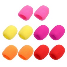 10pcs Microphone Foam Covers, 10mm 0.39" Thickness 40mm 1.57" ID, 5 Colors